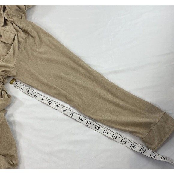 Calvin Klein Women’s 12 Faux Suede Dress Long Sleeve Collared Belt Button Down - Picture 9 of 10